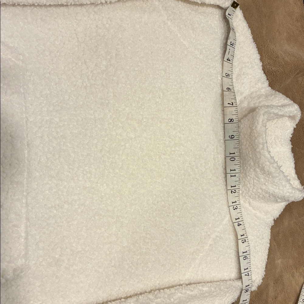 Haven XS Crm Cowl Neck FAUX Sherpa LOOK/Polyester pullover NWOT.SEE sewn in tag. - Picture 3 of 7